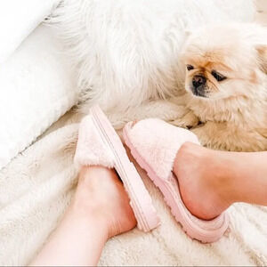French Connection furry indoor outdoor shoes